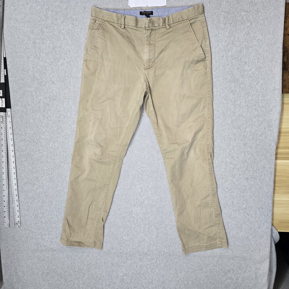 Banana Republic Men Pants 35X32 Khaki Chino Twill Kentfield Pant Button 30"‎